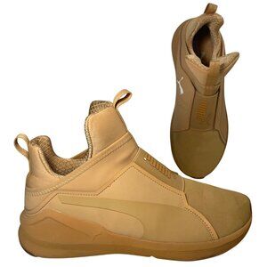 Puma Fierce Core Sneakers Womens 9 Tan Nubuck Athletic Shoe Gym Training Workout